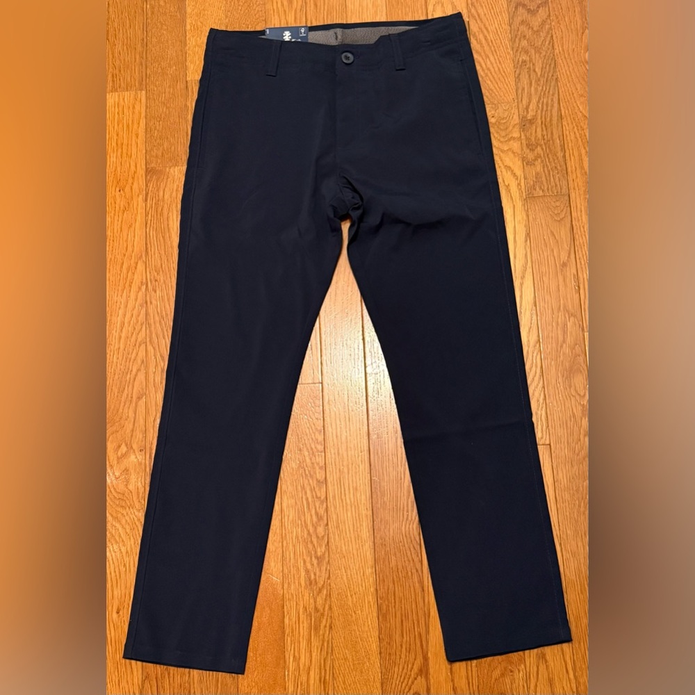 Izod Boys 8 Husky Navy Adjustable Waist Flat Front Pants Approved Schoolwear NWT